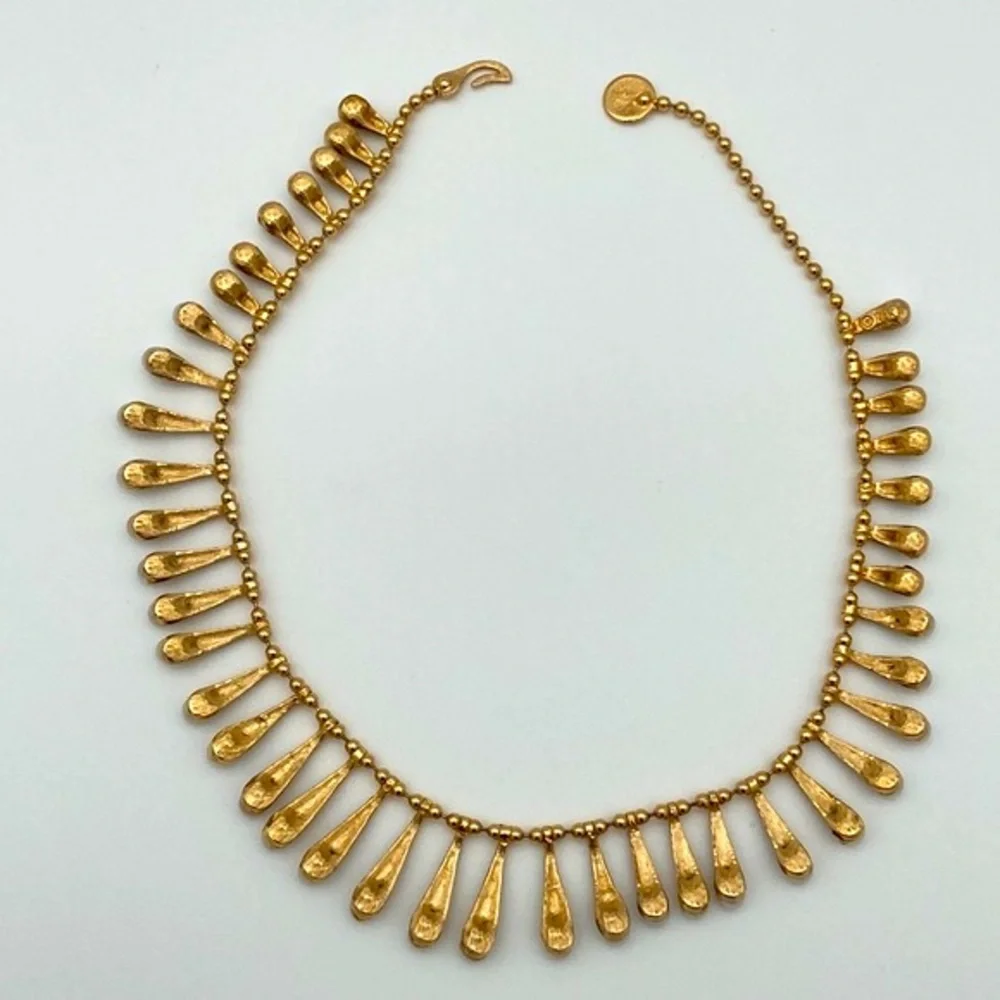 Vintage HAR Gold Tone and Faux Pearl Necklace